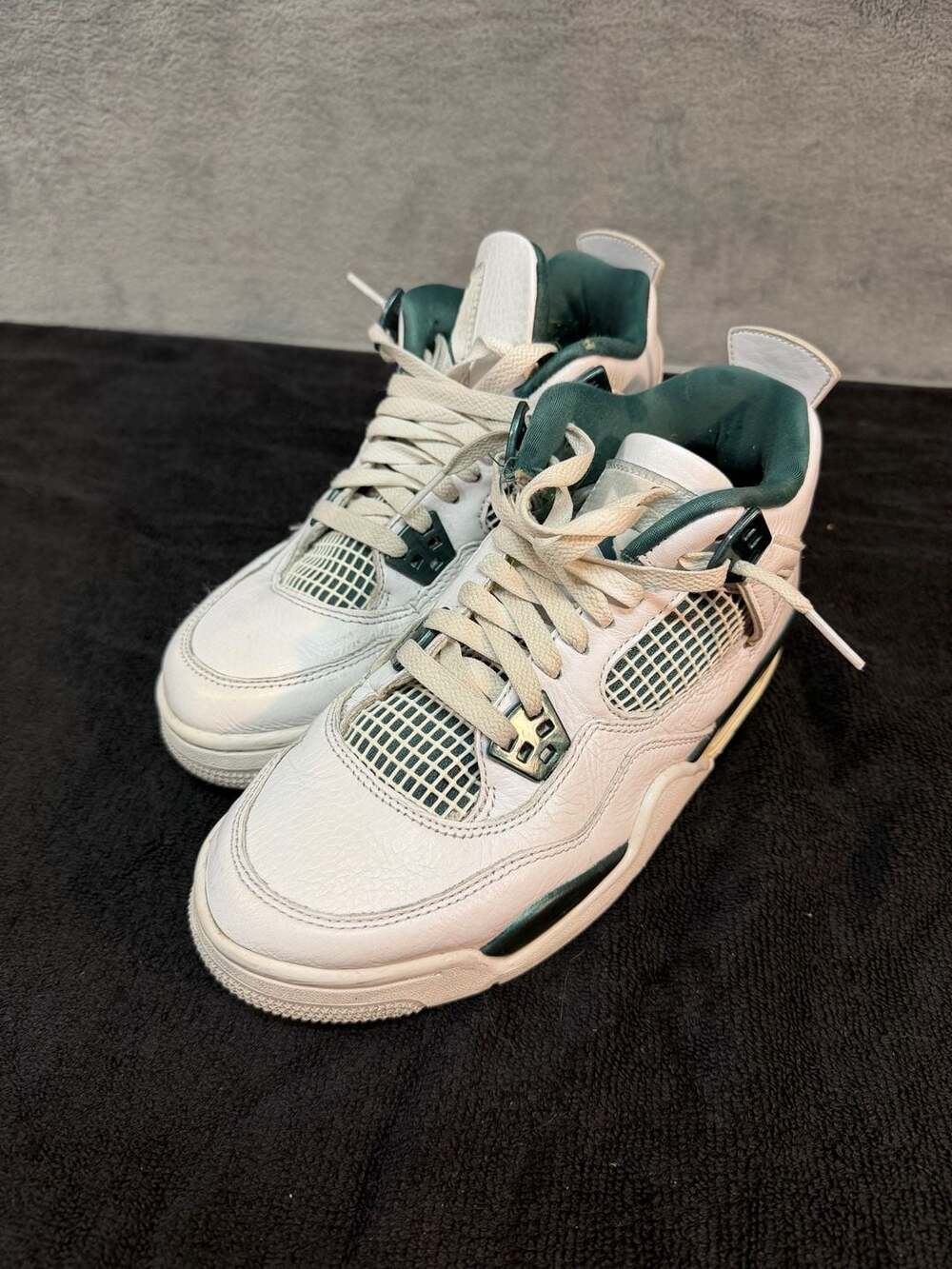 5.5Y Air Jordan 4 Retro Oxidized Green Sneakers White FQ8213-103